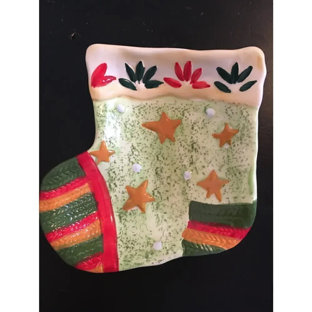 Vintage Nut/Candy/Trinket Dishes Christmas Tree & Stocking